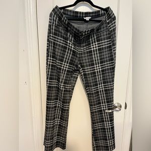 American Eagle Black Plaid Soft Pants